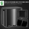 3 X 15L Pedal Bin, Steel Triple Kitchen Bin with Soft Close Lid, Removable Inner Buckets, Fingerprint-Proof, Black
