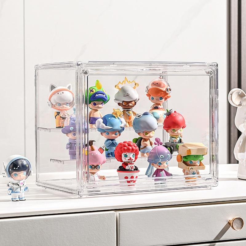 Caixa de Exibição de Armazenamento em Acrílico Transparente Para Brinquedos Fingures Vitrine Para Figuras e Bonecos Blind Box Organizador de Figuras de Ação