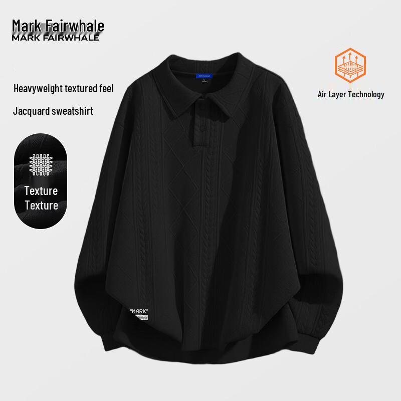 Mark Fairwhale Men's Heavyweight Air-Layer Polo Sweatshirt