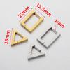 2-4pcs Stainless Steel Earrings Triangular Rectangle Earrings Hoop Fashion Jewelry Making DIY Women Men Punk Hiphop Bijoux
