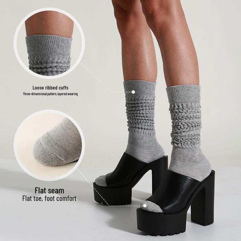 Unisex Autumn/Winter Warm Mid-Calf Slouch Socks