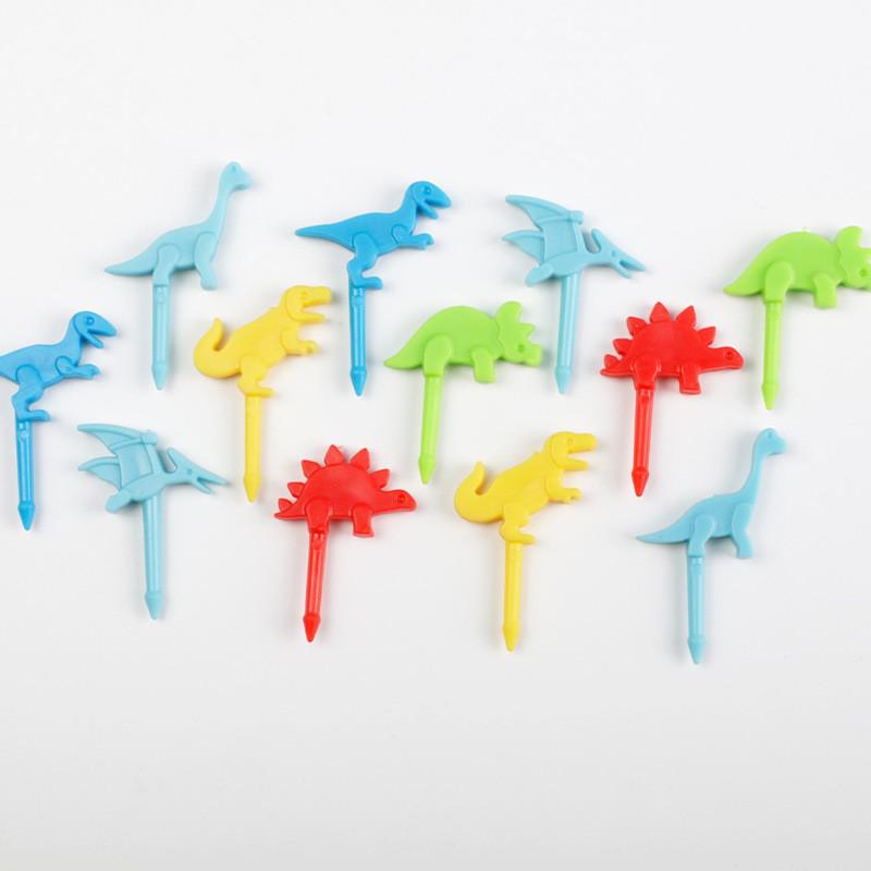Kinderen Anime-Stijl Dier Vruchtenvork Prikkertjes Set - Giraffe Cartoon Ontwerp voor Bento en Snacks