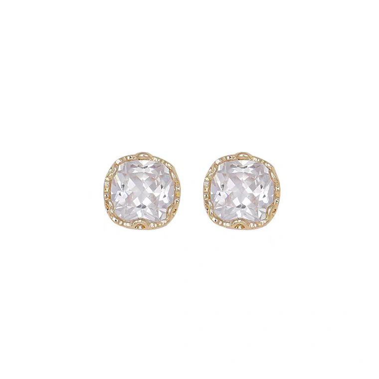 Spring/Summer 2024 Trend: Temperament 925 Silver Rhinestone Crystal Stud Earrings for Women