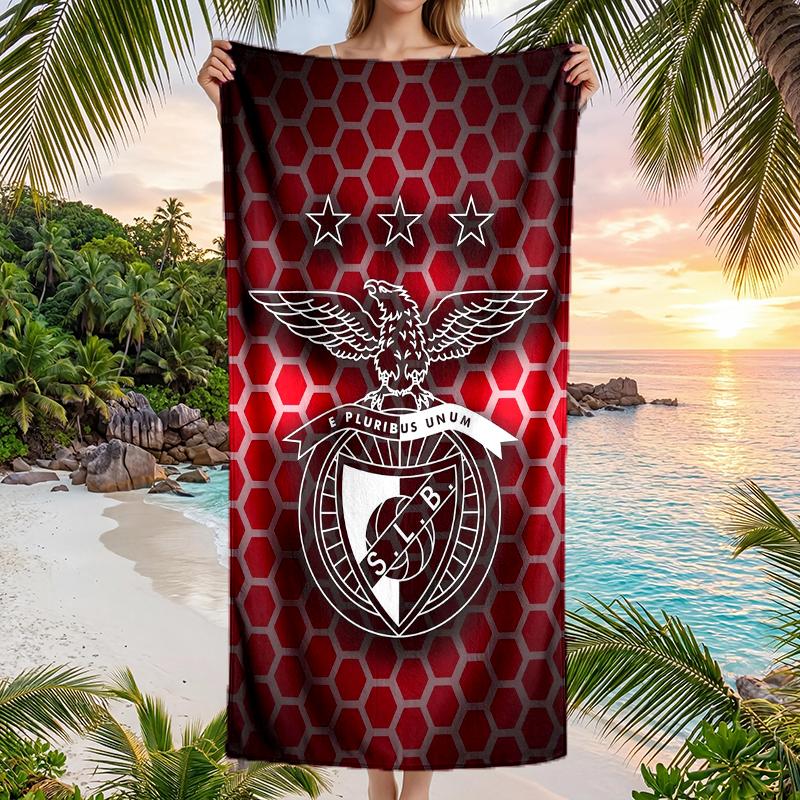 Benfica Fc Fashion Beach Towel: Ideal for Summer Adventures Soft, Absorbent and Quick Drying Suitable for Swimming and Bathing