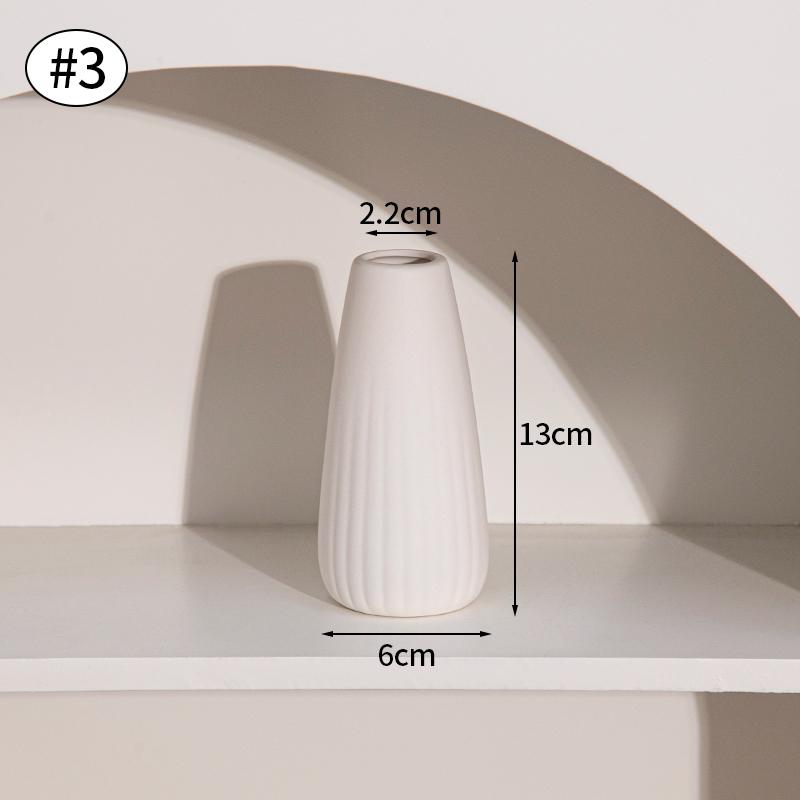 White Ceramic Vases Nordic Decorative Vasen Ornaments Home Living Room Decor Flower Arrangements Sketching Props Desktop Decor