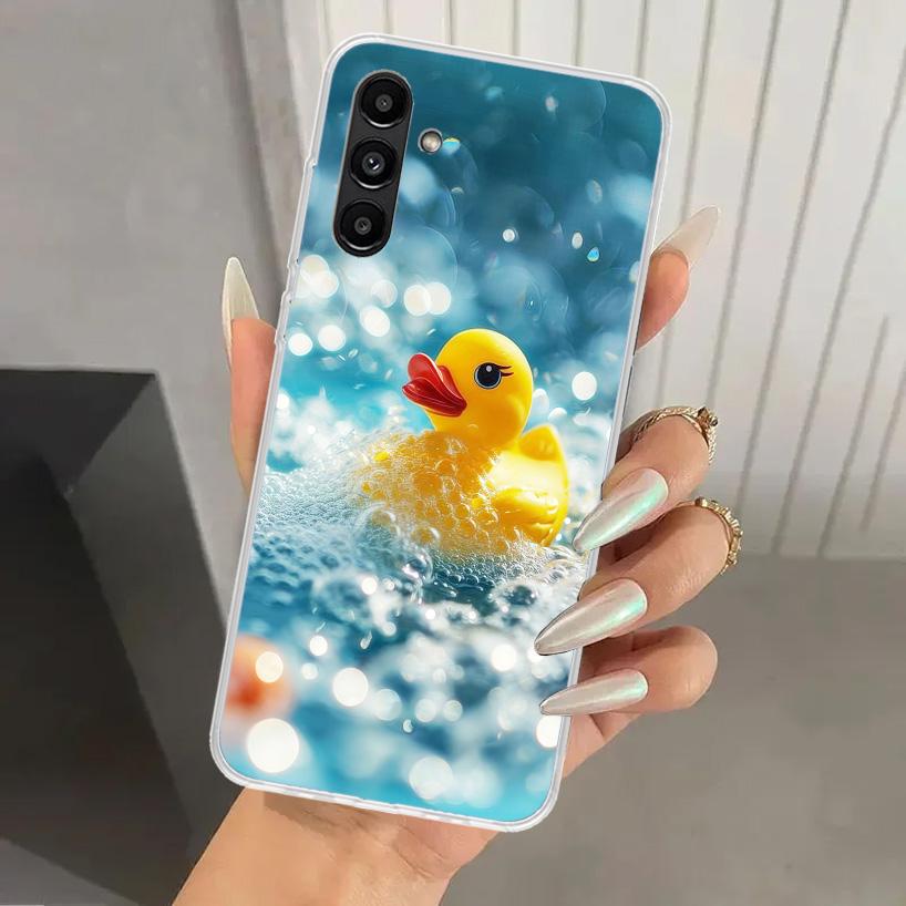 Rubberen Eendjes Zwembad Telefoonhoesje voor Samsung Galaxy A17 A16 A37 A26 A36 A57 A56 A15 A25 A35 A55 A14 A24 A34 A54 A13 A23 A33