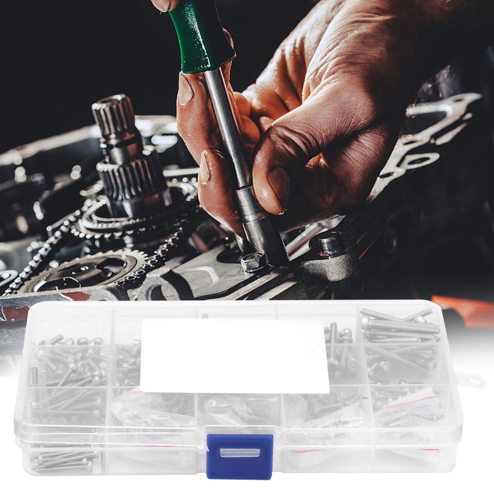 300pcs M2 M2.5 M3 Hex Socket Stainless Steel SS304 Cap Screw Bolt Assortment Set