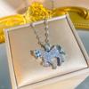 Women S Titanium Steel Horse Zodiac Full Zircon Clavicle Chain