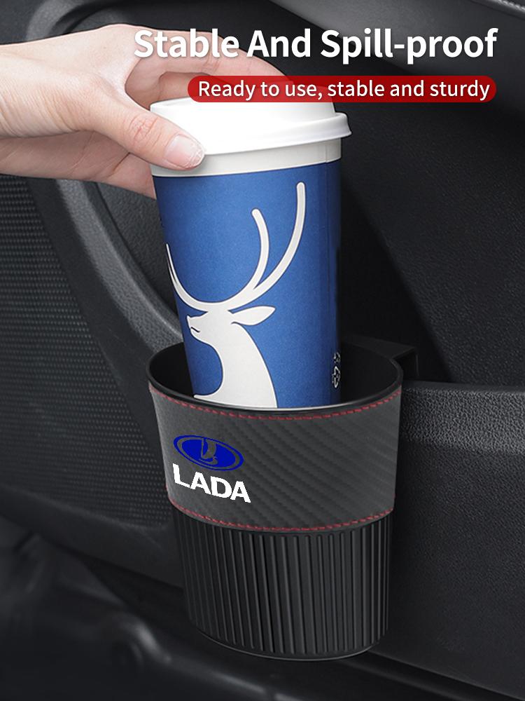 Vertically Ribbed Plastic Car Storage Box Trash Can Clip Installation For Lada Priora Sedan Sport Kalina Granta Vesta Niva