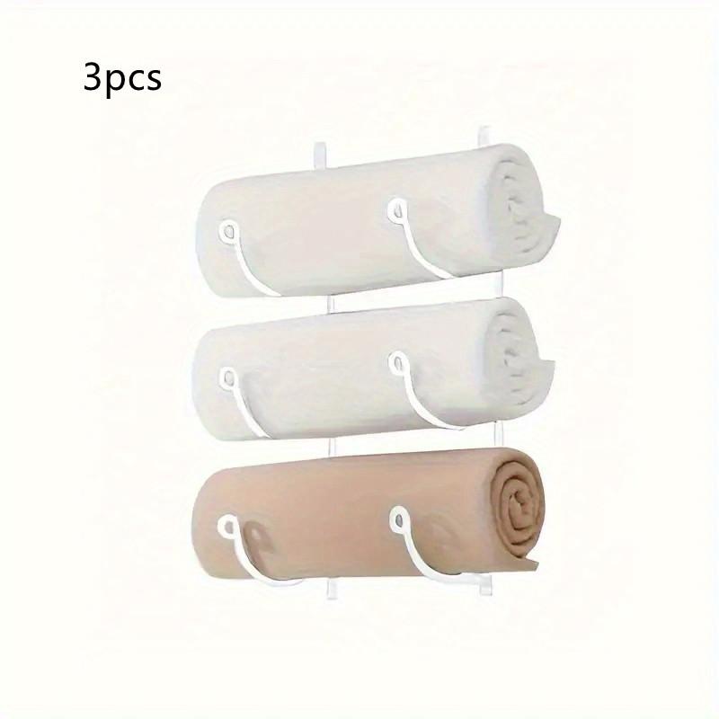 1 Pc 3 Layers Wall-Mounted Towel Rack: Sturdy, Space-Saving Bathroom Organizer for All Towels - Sleek, Multi-Purpose Storage 245g