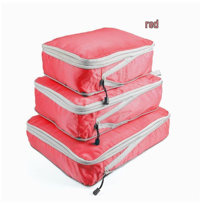Travel Compression Storage & Organizer Bags: 3-Piece Set - Dustproof, Moistureproof, Portable, Large-Capacity for Clothes & Underwear