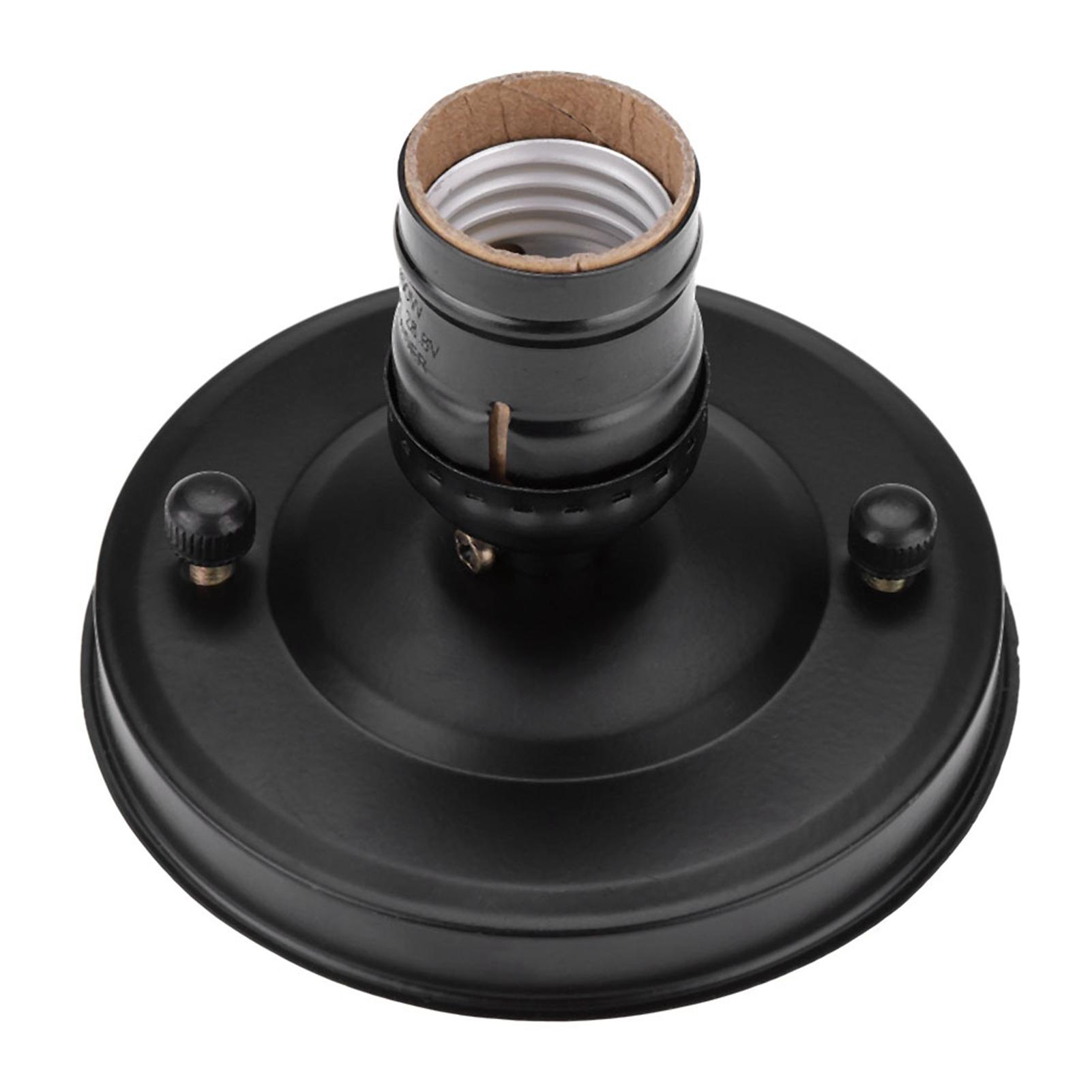 

E26 E27 Винтажный Индустриальный Потолочный Настенный Светильник Основание Держатель Подвесной Лампочка Лампа Винтовой Патрон black