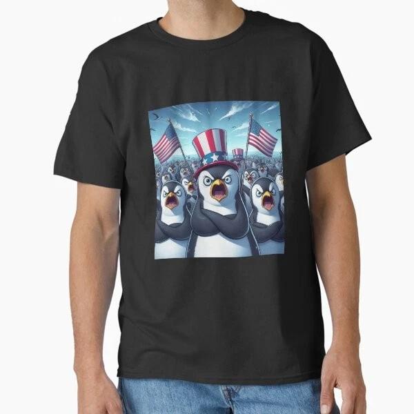 

Penguins Protest Against Tariffs Funny Pengui T shirt Made in US/AUS Size S-2XL 3XL