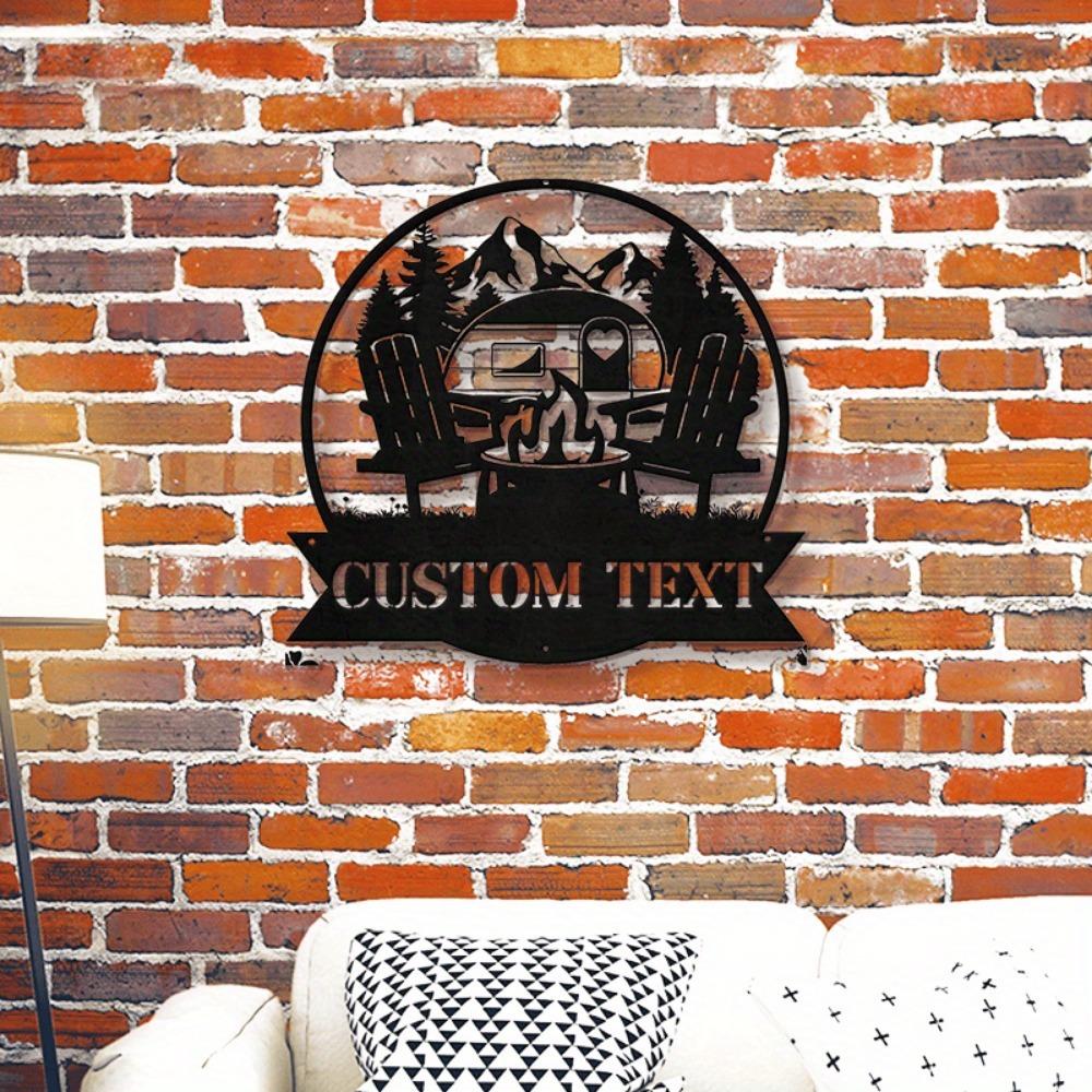 Customizable Metal Camping Sign - Power-Free, Multipurpose Hanging Decor for Home & Outdoor