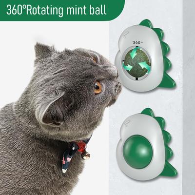 Katzen Leckball Natürlicher Katzenminze Ball Katzen Kauspielzeug Wandmontierter Drehbarer Ball Katze