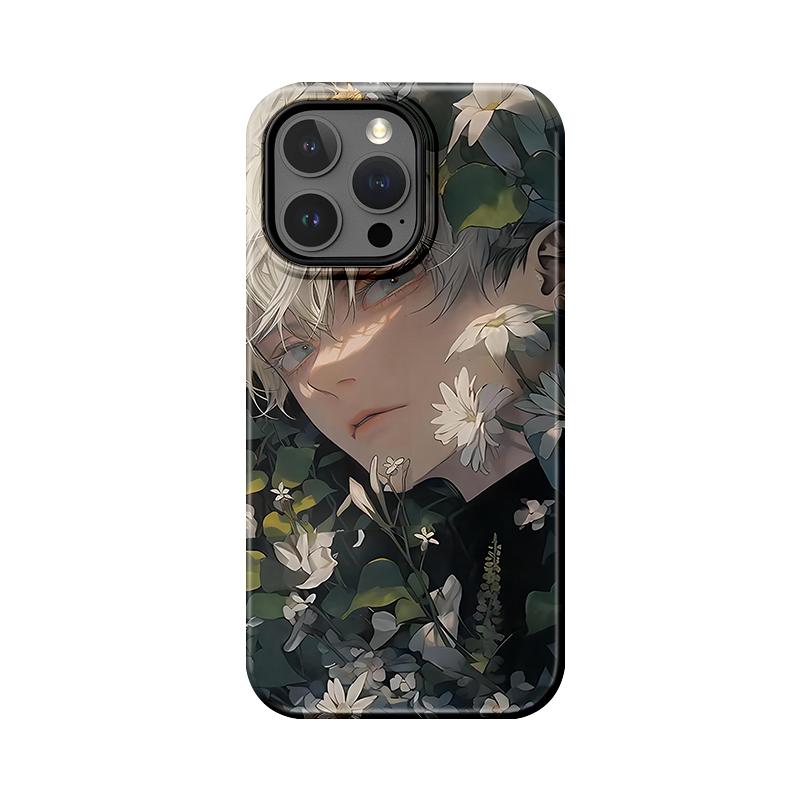 Sublimation Coated Glossy Phone Case Hard Plastic +TPU Soft TPU Shell Gojo Satoru Patterned Full Protective Back Cover for iPhone Samsung iPhone 7 / iPhone 8