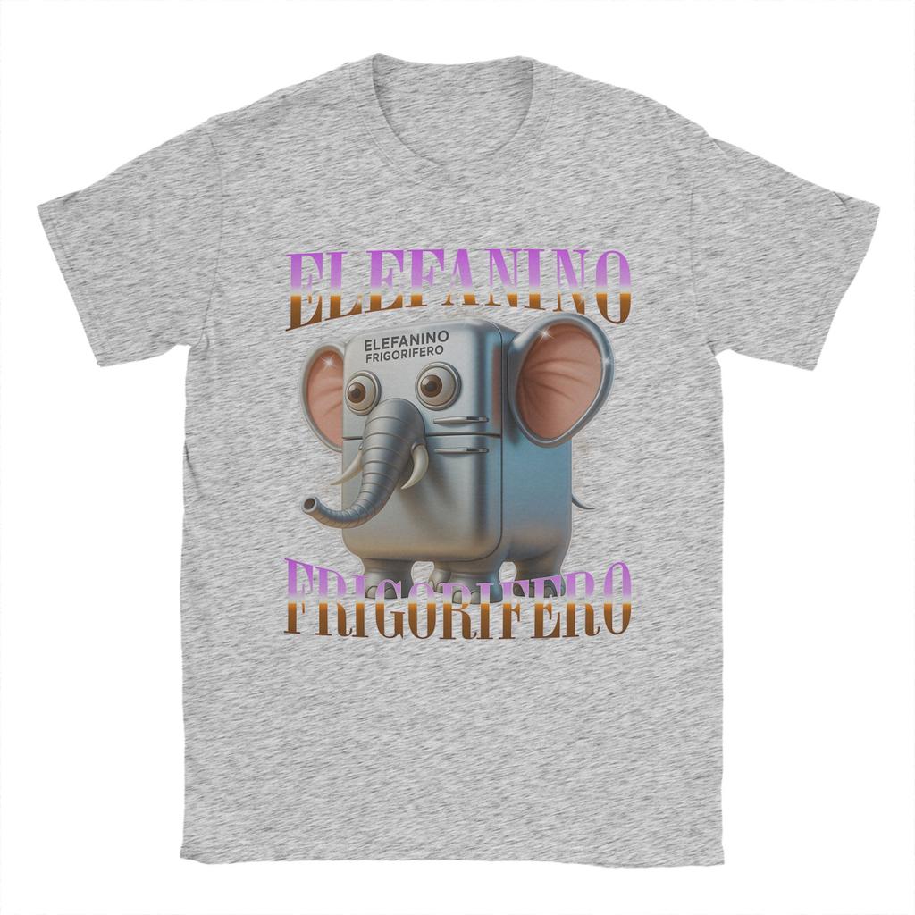 Elefanino Frigorifero Halloween Italský Brainrot Absurdní Meme Tričko Letní Pánská Trička Tričko s Krátkým Rukávem Topy