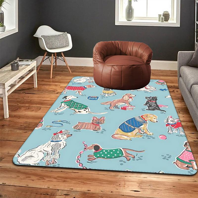 Cozy Cartoon Dog Rug Floor Mat for Living Room or Bedroom Soft and Comfortable Carpet a Gift for Birthday and Holiday.ZFF0913369