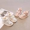 Girls Snow Boots Winter 2025 New Children's Cotton Boots Little Girl Fashion Sequined Short Boots Piled Thickened Cotton Shoes