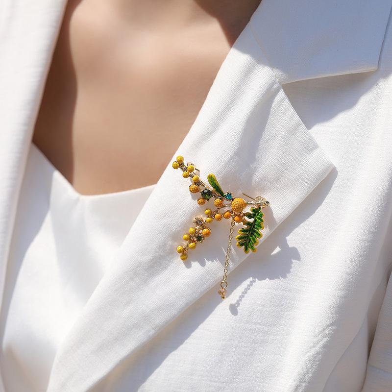 Senior brosjer blomst blad brosje pins for kvinner dress anheng mote brosjer smykker