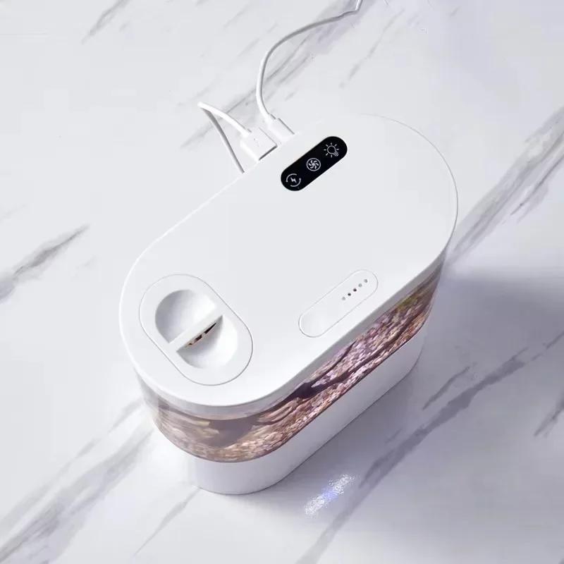 USB Mini Desktop Aquarium Fish Tank with Biochemical Filtration System LED Light Betta Fish Ecological Water Cycle Goldfish Tank