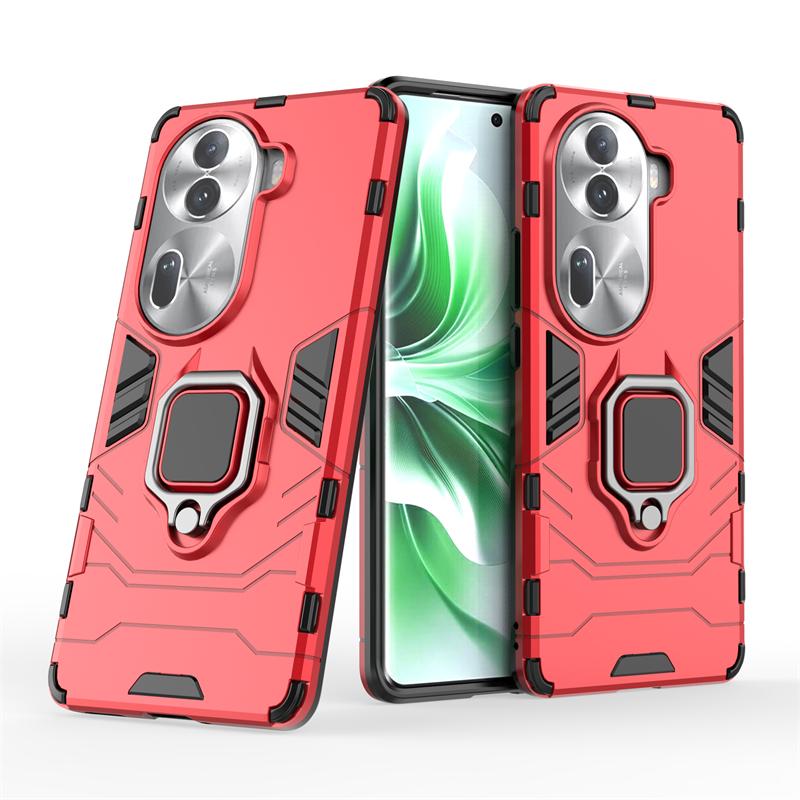 

Phone Case For OPPO Reno 11 Pro 5G Cover Reno 11 5G Capa New Phone Back Bumper Ring Holder Magnetic Case Reno 11 Pro 5G Fundas For Reno 11 Global красный