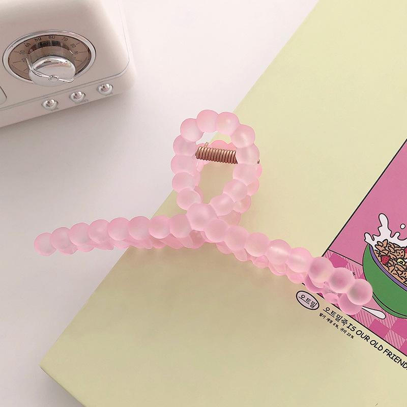 Summer Jelly-colored Bean Grabber, A New Matte and Frosted Crossed Back Hairpin Headwear From Korean Instagram for Women