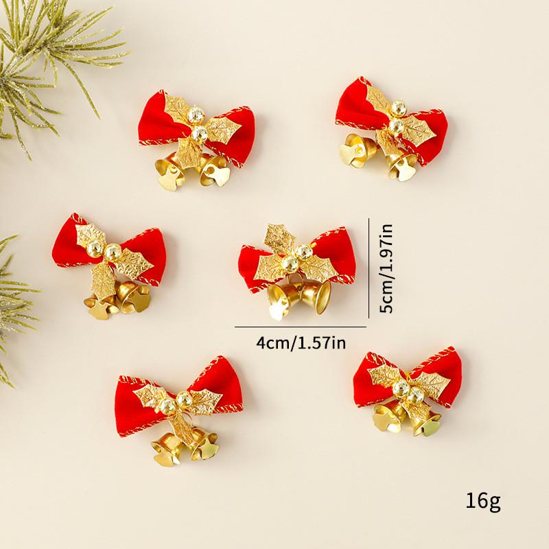 Christmas Mini Butterfly Bell Pendant Set Holiday Decoration Props For Festive Gift Present