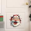 Creative Wall-breaking Santa Claus Bathroom Toilet Toilet Decorative Wall Stickers