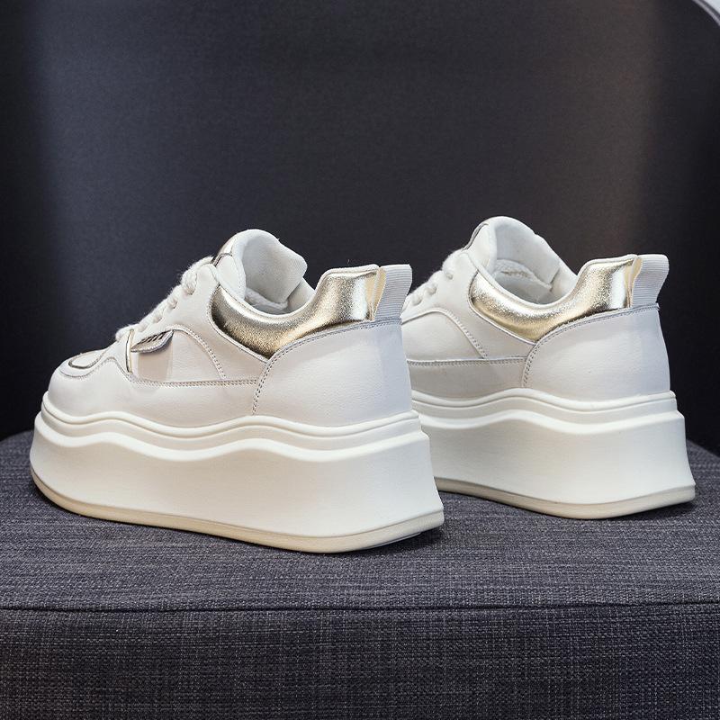 Muffin Shoes Platform Women's Spring and Autumn New Versatile Sports Small Casual Board Shoes Casual
