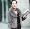 Women's imitation fur autumn and winter imitation mink fur imitation fur coat women's short fox fur collar rabbit fur coat