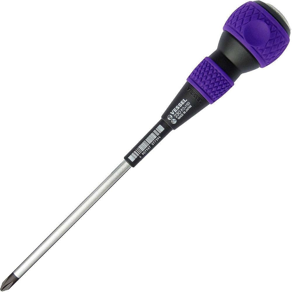 VESSEL Ball Grip Through-Shaft Screwdriver +2×150 230
