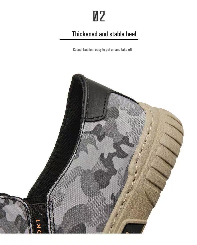 Men's Cross-Border Camouflage Canvas Summer Slip-On Casual Shoes