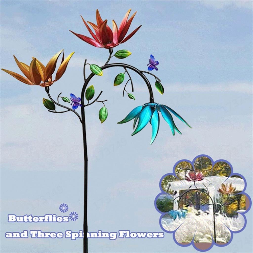 Large Metal Wind Spinners Windmill For Yard And Garden Outdoor Art Decoration Garden Windmill Colorful Decoration Dropship