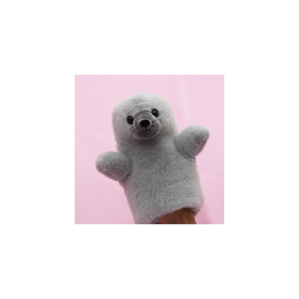 Takeoff Hand Puppet Baby Seal Soft Plush Toy for Kids 30cm