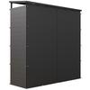 Outdoor log shelter log rack maximum load 2000 kg with waterproof protective cover 185 x 62 x 184 cm black