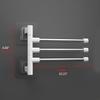 Wall Mounted Towel Bar Swivel Towel Rack Stainless Steel Towel Hanger 180° Rotation Space Saving Towel Rack for Bathroom