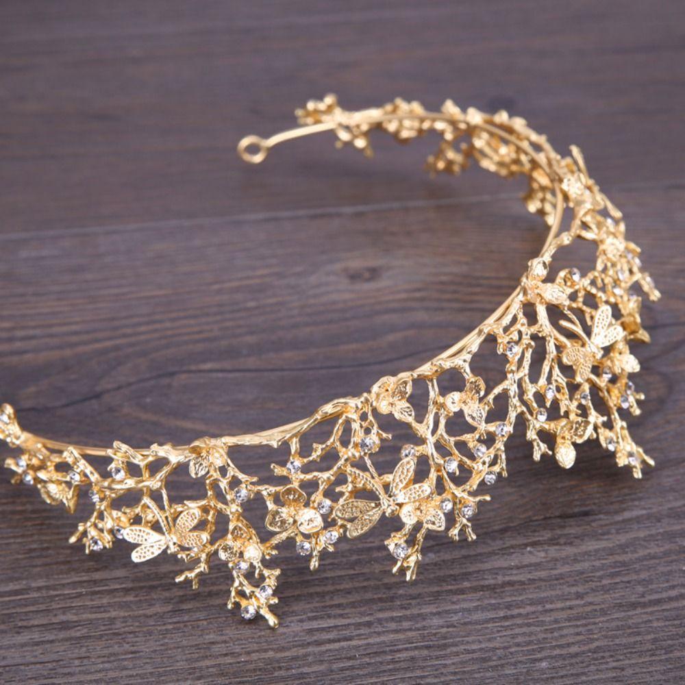 Bar Mitzvah Crown Metal Princess Crowns Rhinestone Bride Tiaras Retro Retro Crown  Hair Ornaments