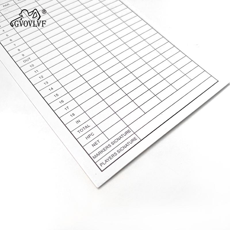 20pcs Golf Scorecard Score Sheet Tracking Record Stat Card Double Sided Printed Golf Shot and Stat Tracking Scorecards Golf Game 5