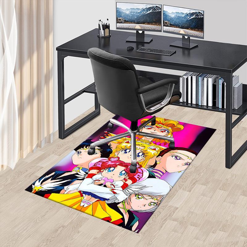 

1pc Sailor Moon Anime Cartoon Design Office Chair Mat Non-Slip Carpet for Home Decor, Suitable for All Seasons, Perfect Gift for Fans.O084 60cm by 90cm