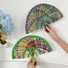 Grass Hand Fan Hand-Woven Straw Fan Easy To Carry For Wall Decoration and Summer Event