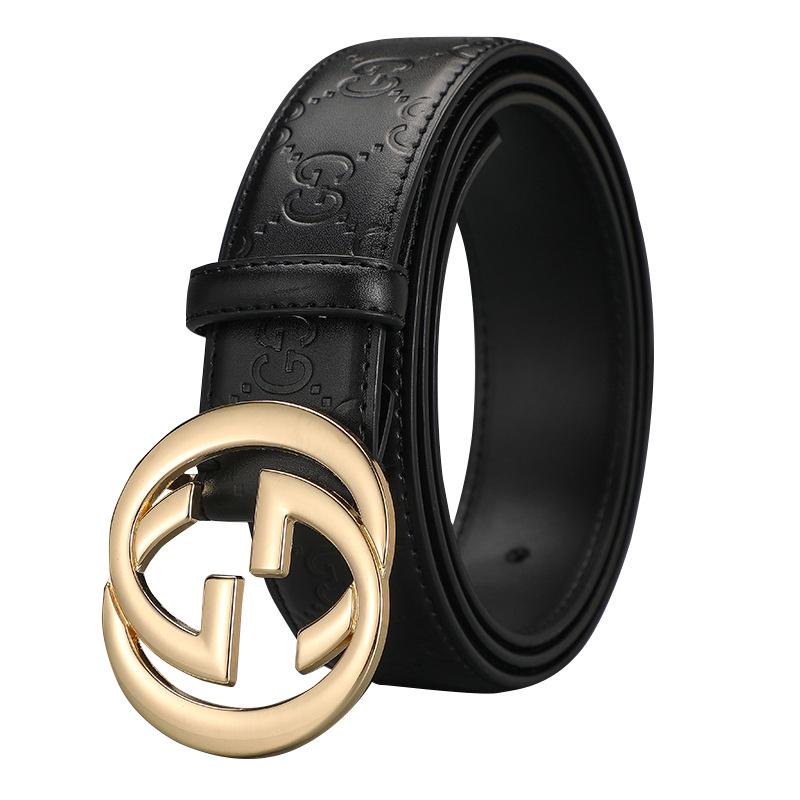 Cinto de Couro Masculino da Moda com Fivela G (2025) - Estilo Versátil de Alta Qualidade para Jovens