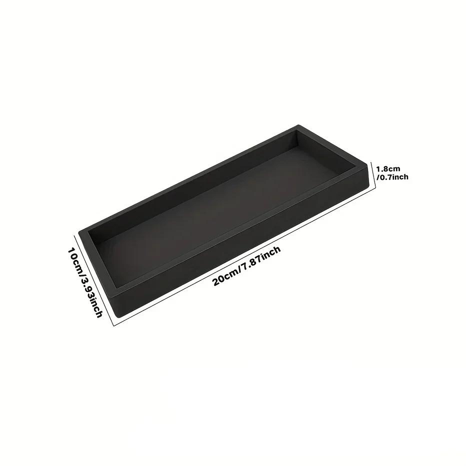 Silicone Organizer Tray 1 Piece Small for Bathroom and Vanity Storage for Soap, Shampoo, Perfume, Jewelry and More.