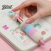 Office Supplies for Diary Decoration 6-in-1 Retractable Gel Pen Cute Unicorn Plush Doll Decor 6 in 1 Color Pens 0.5mm Multicolor Ballpoint