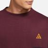 Nike Felpa con Patchwork Sportiva ACG Crew da Uomo Top Midnight-Chestnut CZ5103-643