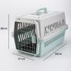 Portable Graphite Green Pet Carrier: Cat Cage & Dog Shipping Box