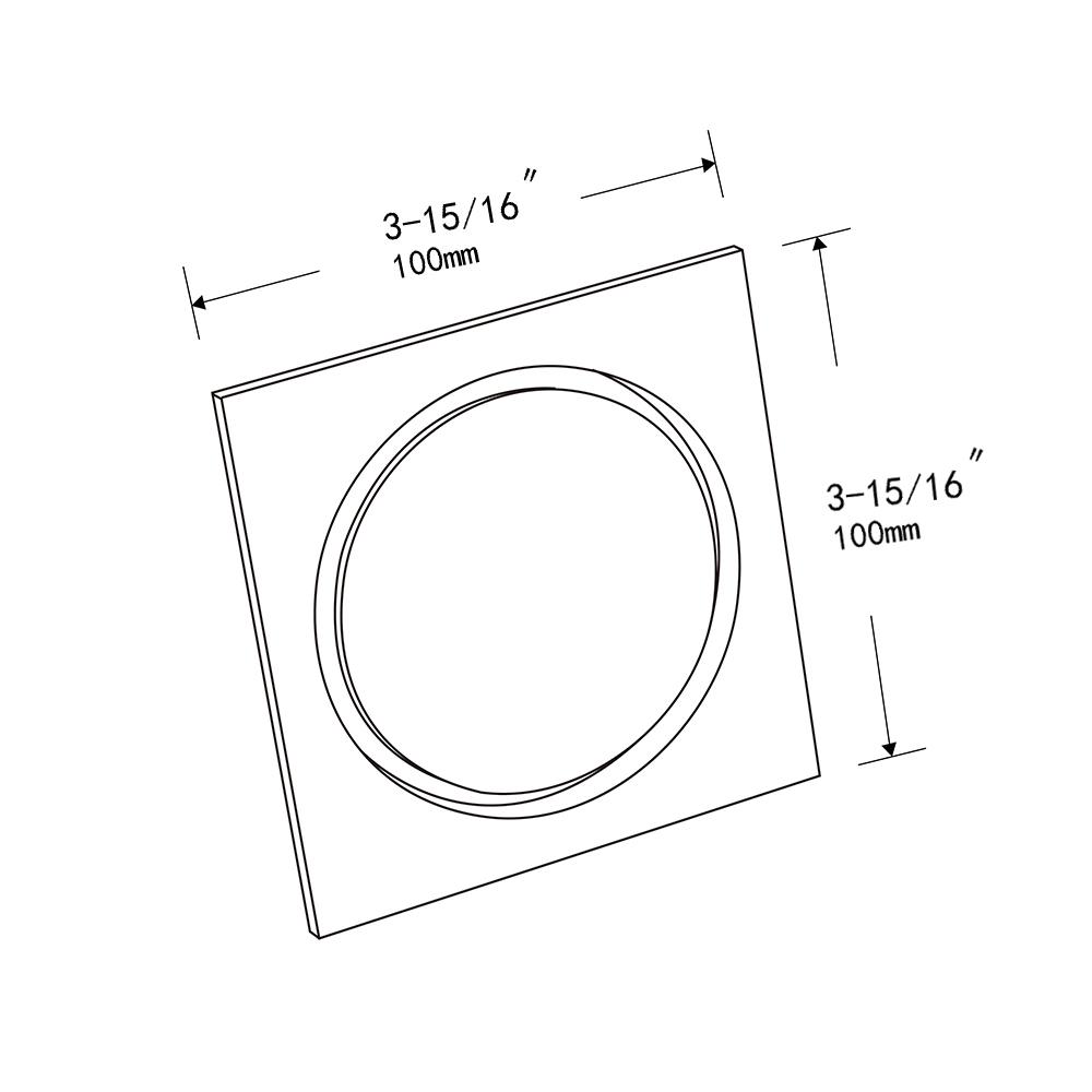 YUNDOOM OEM Customized Grate Sanitary Bathroom Drain Brass Black Floor Drain