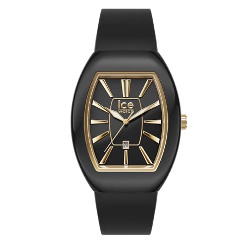 Authorized Distributor [Ice-watch] Ice-Watch Women s Watch 024031 [ICE boliday] Dome Black Gold Small Second Hand Date