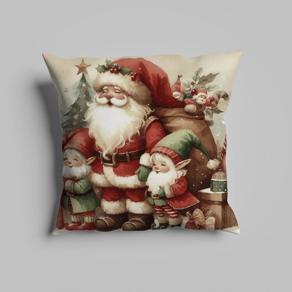 Kissenbezug luxuriös Heimbüro, Sofa dekorativ Mehrgrößen Autositzkissen, Kissenbezüge Weihnachtsmann Weihnachten Retro