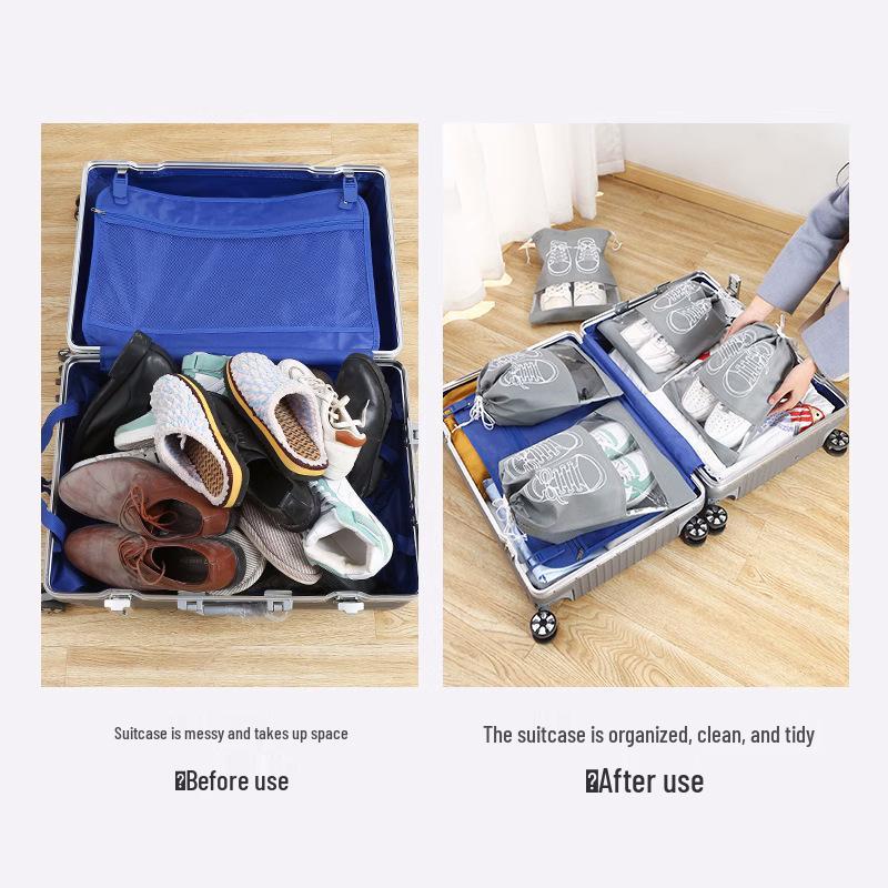 Průhledný prachotěsný úložný a cestovní obal na bílé boty